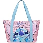 Disney Stitch Womens Tote Bag, Large Zipped Shoulder Bag for Shopping, Work - Stitch Gifts