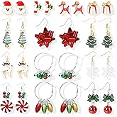 Christmas Earrings for Women Christmas Tree Dangle Earrings Snowflake Santa Candy Cane Snowman Penguin Earrings Holiday Winter Earrings Christmas Stocking Stuffers Gifts