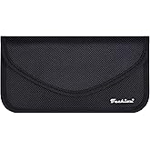 Techion Signal Blocking Bag, RFID Faraday Bag Shield Pouch Wallet Case for Cell Phone and Car Key FOB, Privacy Protection, Anti-Hacking - Black