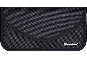 Signal Blocking Bag, Techion RFID Faraday Bag Shield Pouch Wallet Case for Cell Phone and Car Key FOB, Privacy Protection, Anti-Hacking - Black