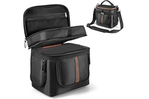 MRINCA ​​Carrying Case Compatible with Jackery Explorer 240 v2/300 Plus, Portable Power Station Storage Bag with Quick-Access Window & Front Pockets for Solar Generator Accessories and Cables​​​​