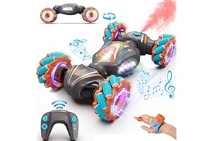 Nicella Gesture Sensing RC Stunt Car, Remote Control Car for Boys Toys Age 6-8-12, 4WD Hand Controlled RC Twist Car with Light & Music, Cool and Ideas Gifts for Kids Age 7 9 10 11 12 Years