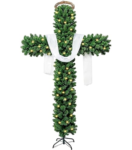 Amazon.com: Vickerman 7.5' Artificial Christmas Cross with 782 PE