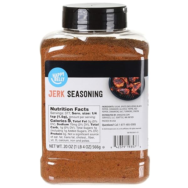 AMAZON BRAND – HAPPY BELLY JERK SEASONING, 1.25 POUND (PACK OF 1)