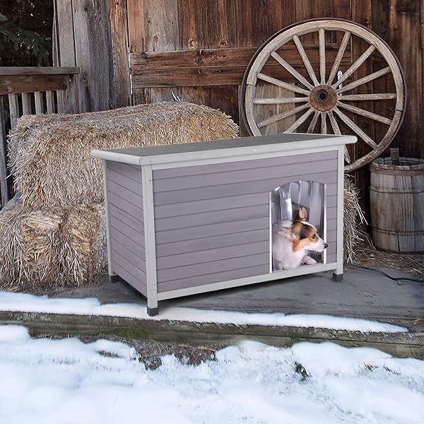 Amazon.com : Aivituvin Outdoor Heated Dog House, Insulated Dog Kennel for  Winter -200% Thicker Wood Panels : Pet Supplies