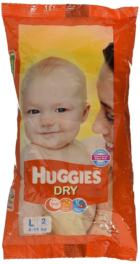 huggies dry taped diapers large size