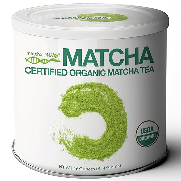 MATCHA DNA CERTIFIED ORGANIC MATCHA GREEN TEA POWDER (16 OZ TIN CAN)