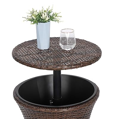 Ice Chests Coolers Keter Rattan Cooler Bar Bbq Coffeetable Beer Pool Furniture Ice Chest Wicker Can Garden Patio
