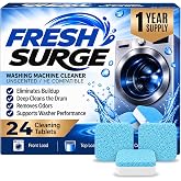 Washing Machine Cleaner Tablets, Unscented Odor Remover &amp; Descaler, 24 Ct | 1 Year Supply, Fragrance-Free Tablets, Front Load, Top Load &amp; HE, Septic Safe, Helps Remove Hard Water Buildup &amp; Musty Smell