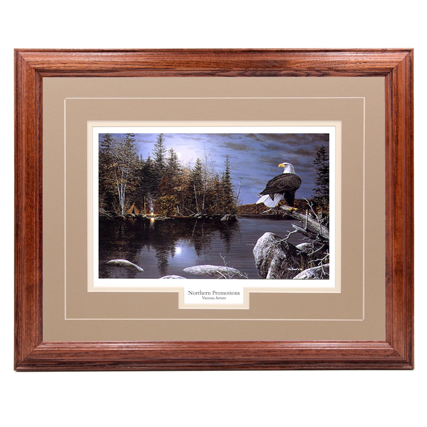 Amazon Com Reflections Jim Hansel Eagle Midnight Lake Camp