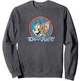 Tom and Jerry Yellow Red Blue Circle Logo Sweatshirt