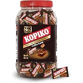 Kopiko Coffee Candy &ndash; Bold-Tasty Hard Candy from Indonesia with Real Coffee Extract &ndash; A Satisfying Boost for On-the-Go Energy (28.2oz Jar)