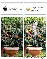 Biling 2.5W Solar Fountain for Bird Bath with 6 Nozzles 4ft Tubing view 5