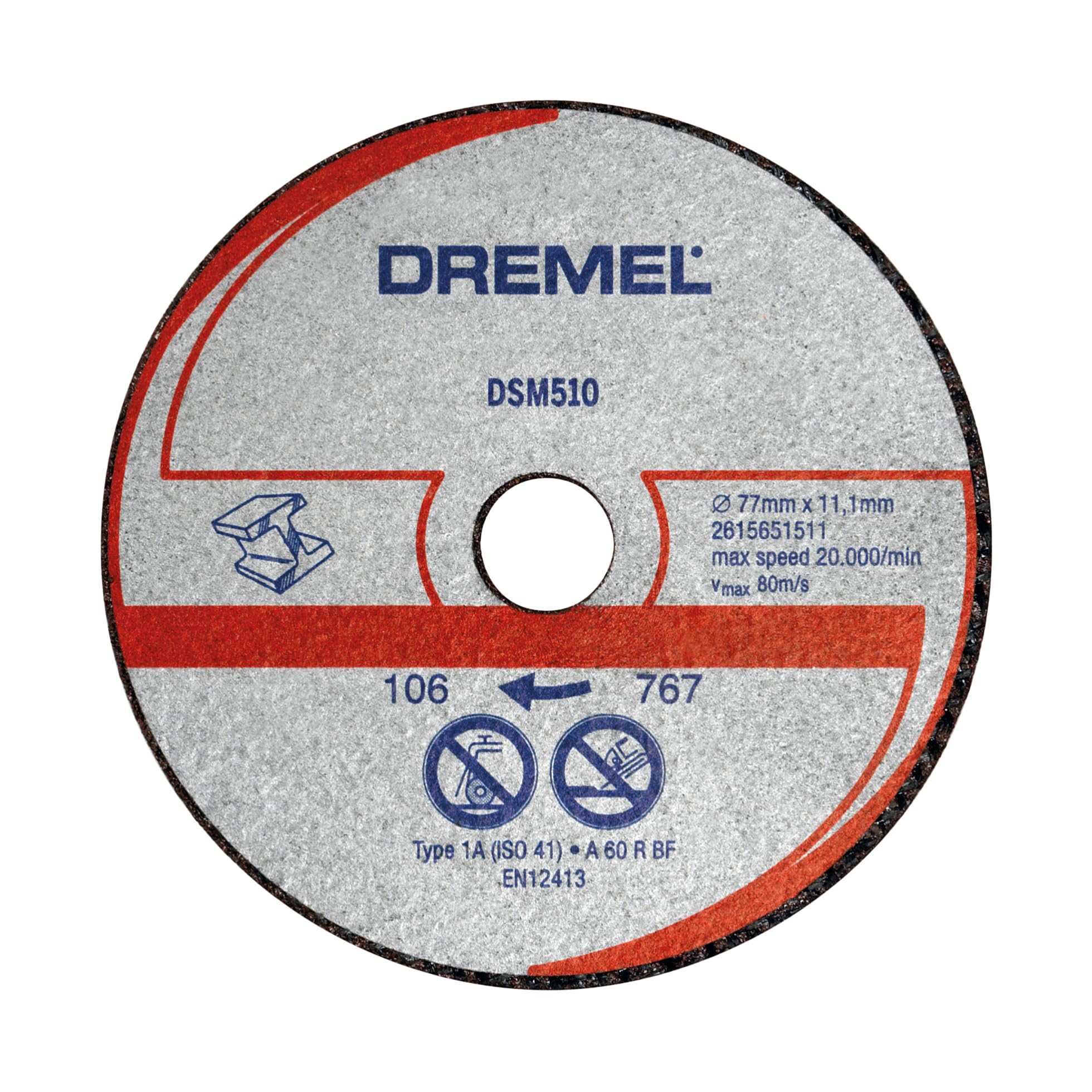 Dremel DSM540 Diamond Tile Cutting Wheel for DSM20 Compact Saw, Circular Saw Blade with 20 mm Cutting Depth for Straight and Plunge Cuts