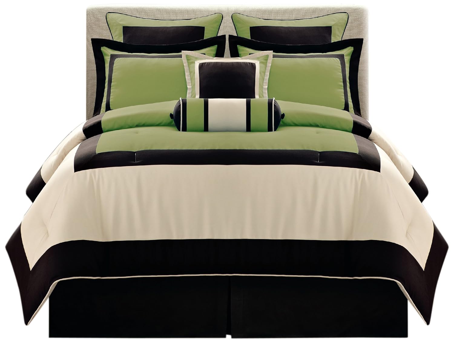 Buy Fashion Street Olive Gramercy 8 Piece Comforter Set Cal King