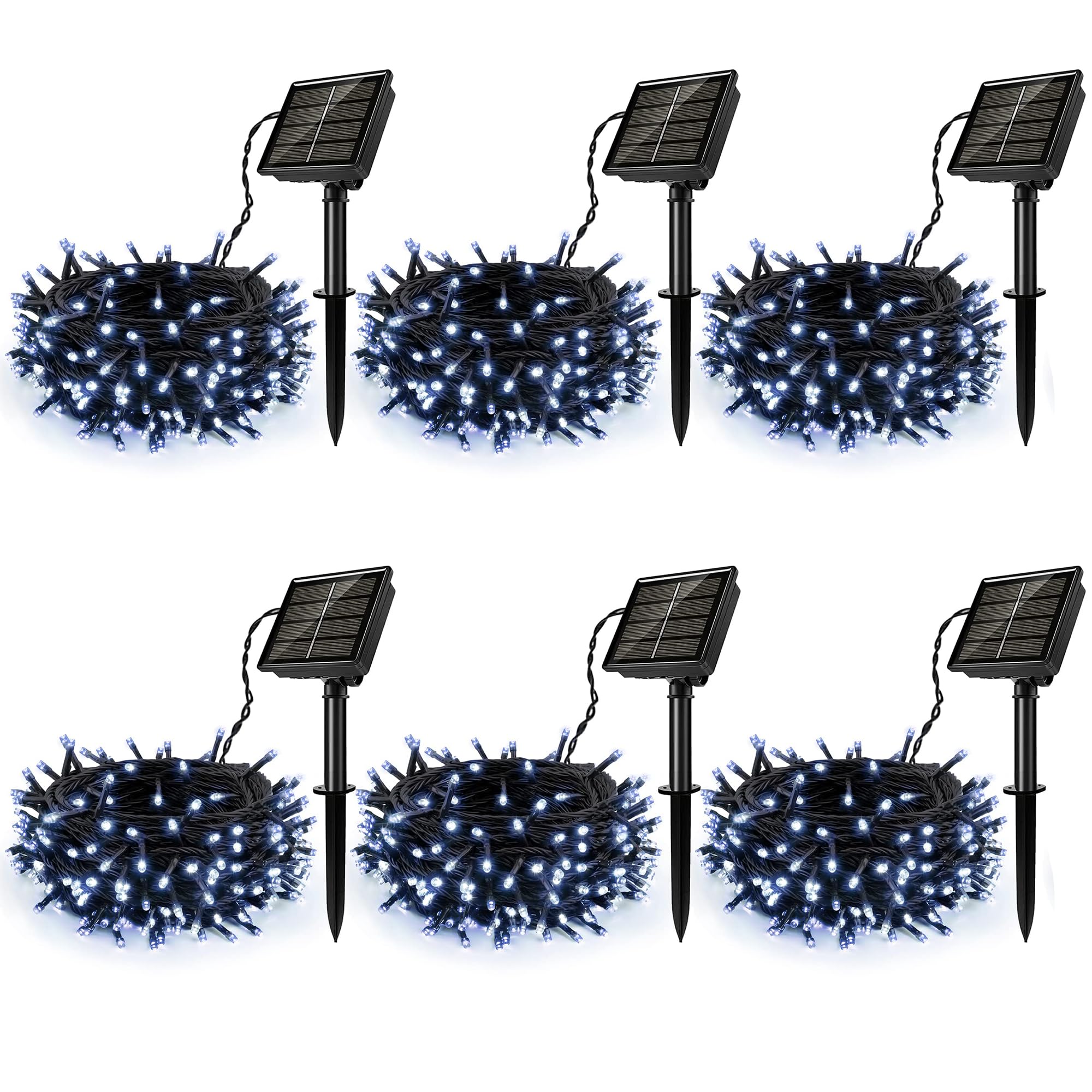 Photo 1 of [6 Pack] Solar Christmas Lights Outdoor, 236 FT 600 LED Solar Twinkle Light Outdoor with 8 Modes & Memory Function, Waterproof Chrismas Lights for Xmas Tree Party Decorations