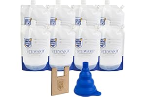 StopLossBags 8 Reusable Paint Storage Bags – Airtight Paint Saver Pouches with Funnel & Clip for Easy Pouring, Mixing & Dispensing – Durable Solution for DIY & Pro Painters. 8-Pack, 1 Liter Each