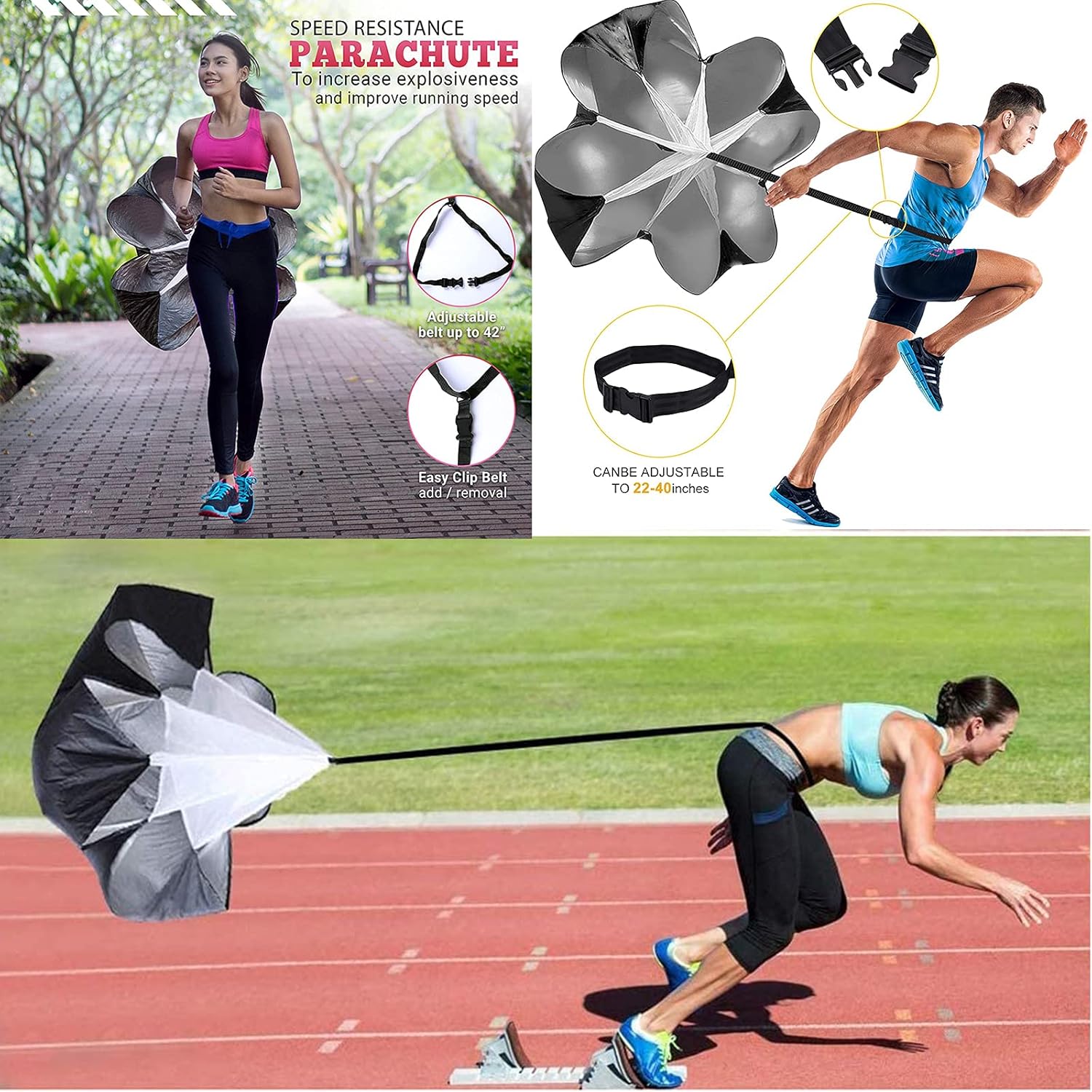 Agility Ladder Speed Training Equipment, Includes 12 Rung Agility Ladder, Jump Rope, Resistance Bands, Running Parachute, 10 Disc Cones with Holder -for Football, Basketball, Hockey Training Athletes : Sports & Outdoors