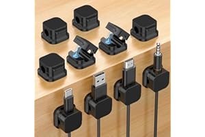 10 Pack Cord Organizer Holder, Magnetic Cable Organizers USB Cable Holder Wire Organizer Cord Clips for Desk Car Home and Off
