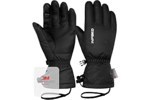 INPAKO Ski Gloves Men & Women Waterproof 3M Thinsulate Winter Touchscreen Snow Gloves for Snowboard