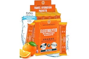 KEY NUTRIENTS Multivitamin Electrolytes Powder Packets - Tangy Orange Post Workout and Recovery 20 Pack Hydration Packets - Travel Hydration Powder - No Sugar, No Calories