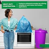 Neat. 90L Large Purple Plastic Bin with Lid, Heavy Duty Indoor Outdoor view 5