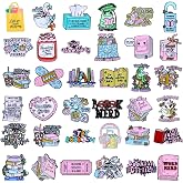 Cunno Bookish Enamel Book Pins Set for Christmas Reader Gift | Cute Bookish Items, Xmas Holiday Gift for Book Lovers Bookworm Librarian, Reading Club Party Favors, Backpack Hat Accessories