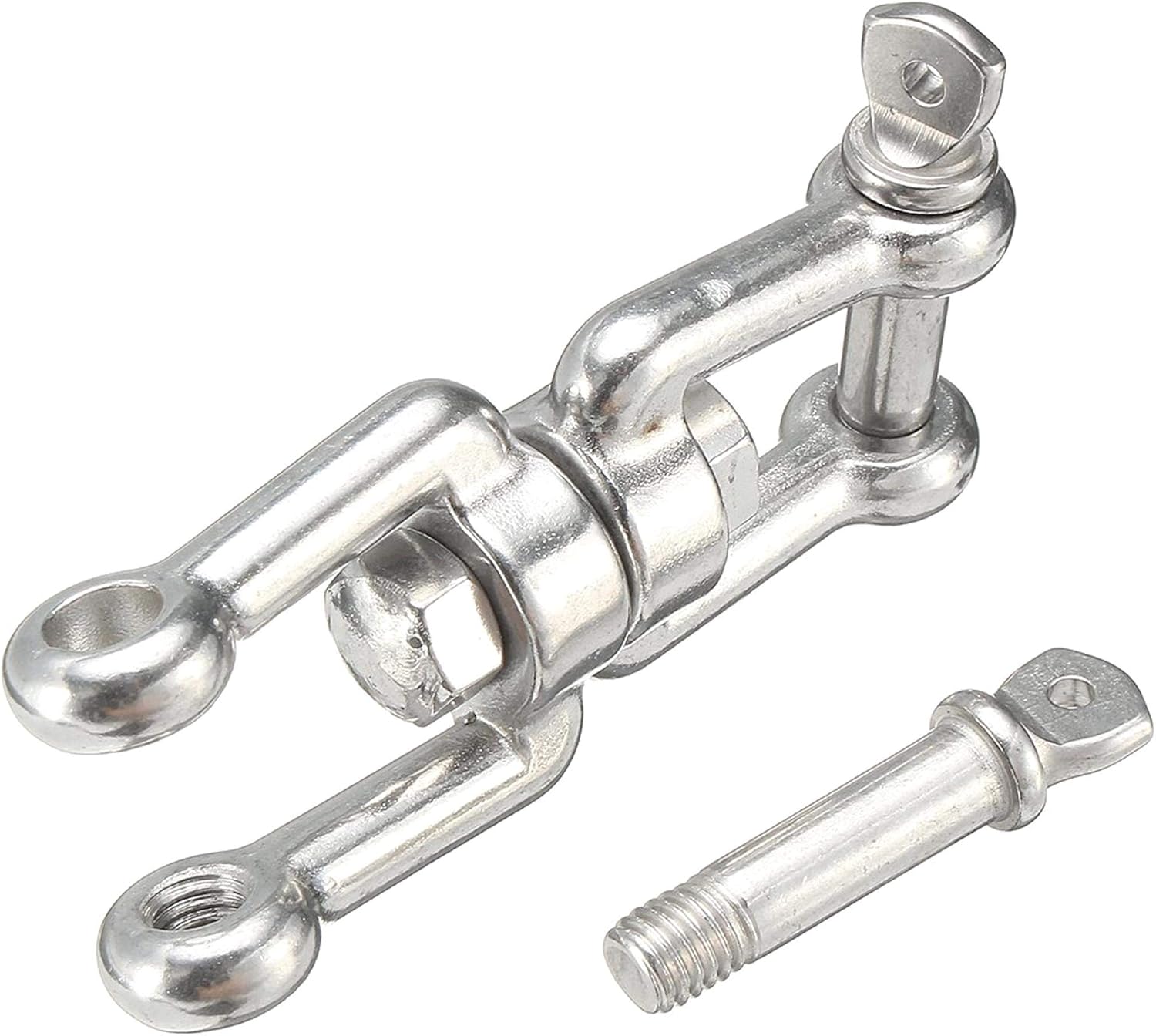 Agger 316 Stainless Steel 8mm Swivel Connector Shackle Hook Swivel Snap