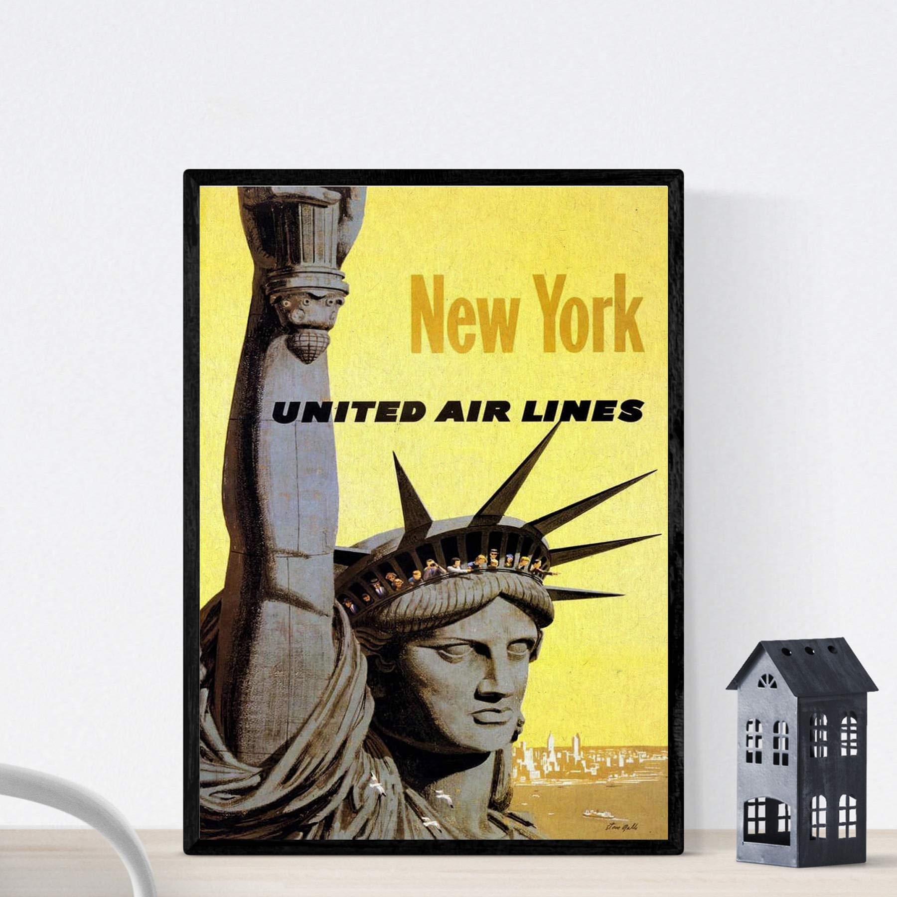 Nacnic Vintage Poster Vintage Poster America. Statue of Liberty. A3 size