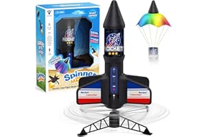 Demolike Rocket Launcher Toy for Kids,Self Launching Motorized Air Rocket with Parachute Launch Up to 200 Ft Model Toys Gifts for Boys Kids Ages 6 7 8 9 10 11 12 Classic