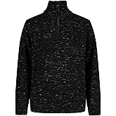 Calvin Klein Boys' Half Zip Pullover Sweater, Ribbed Neckline & Logo Detailing