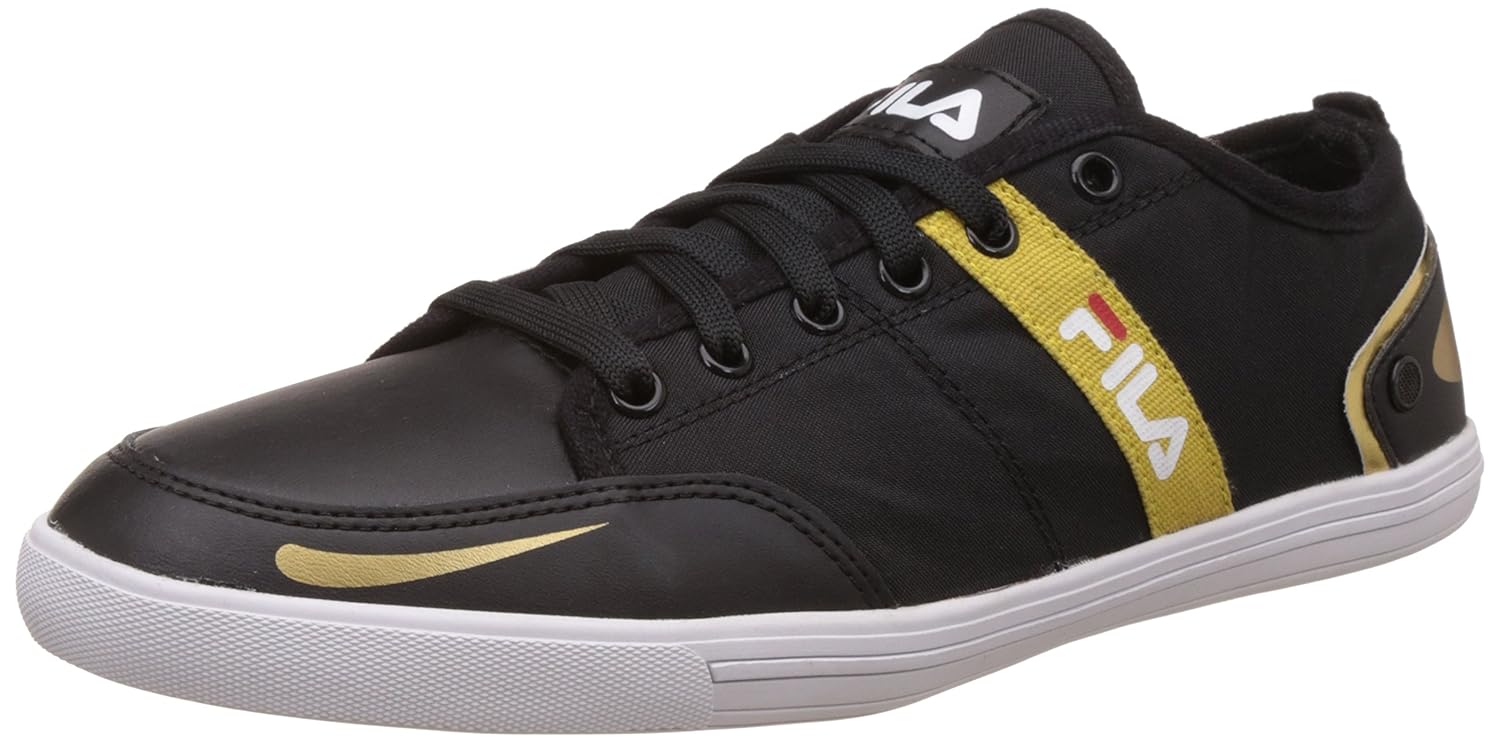 fila black and gold sneakers