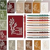 Kosiz 80 Pcs Spanish Christian Gifts for Bible Verse Notepads Ballpoint Pens Mini Scripture Notebook Inspirational Easter Christian Gifts for Women Men(Elegant Colors)