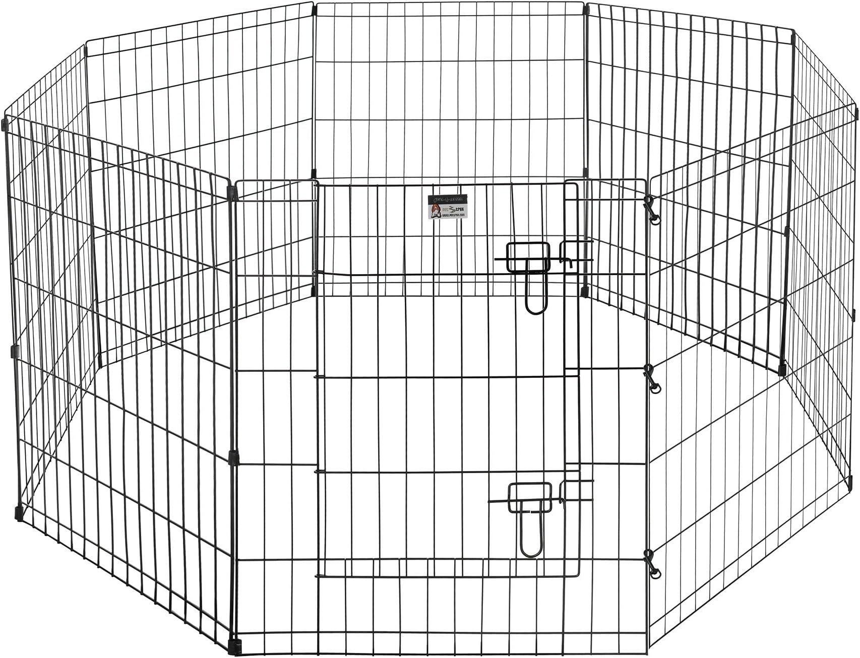 Pet Trex2206 Premium Quality 30" Exercise Playpen for Dogs Eight 24" x 30" High Panels with Gate