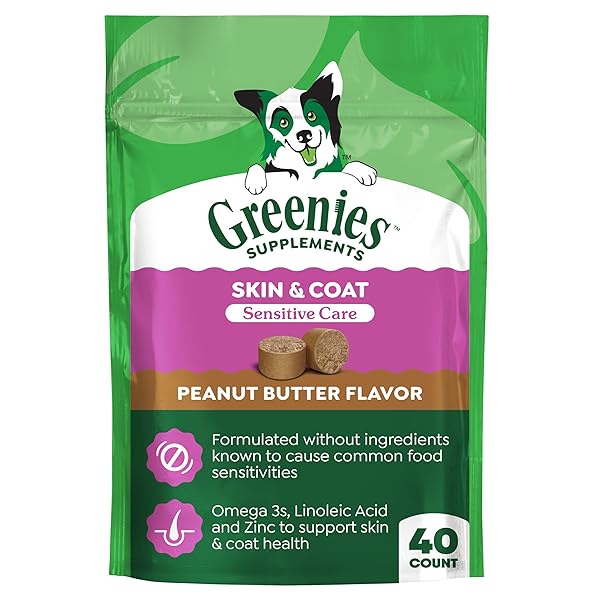 GREENIES SUPPLEMENTS DOG SKIN AND COAT SUPPLEMENTS WITH...