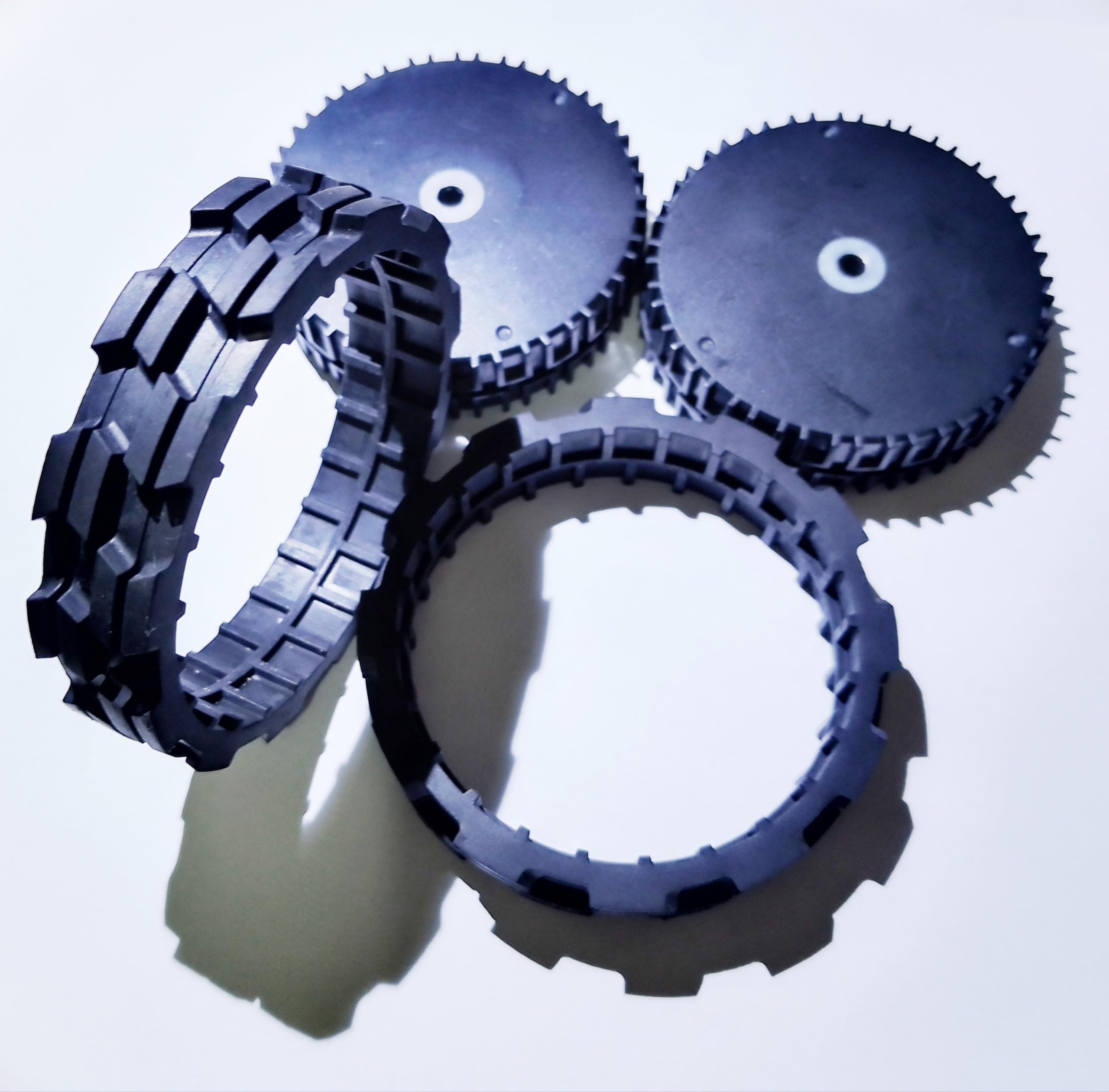 Photo 1 of 2 Pack Wheel Tires Replacement Fit for IRobot Roomba Combo 10 max j9+ j7+ j5+ Drive Wheel Module Parts Replacement