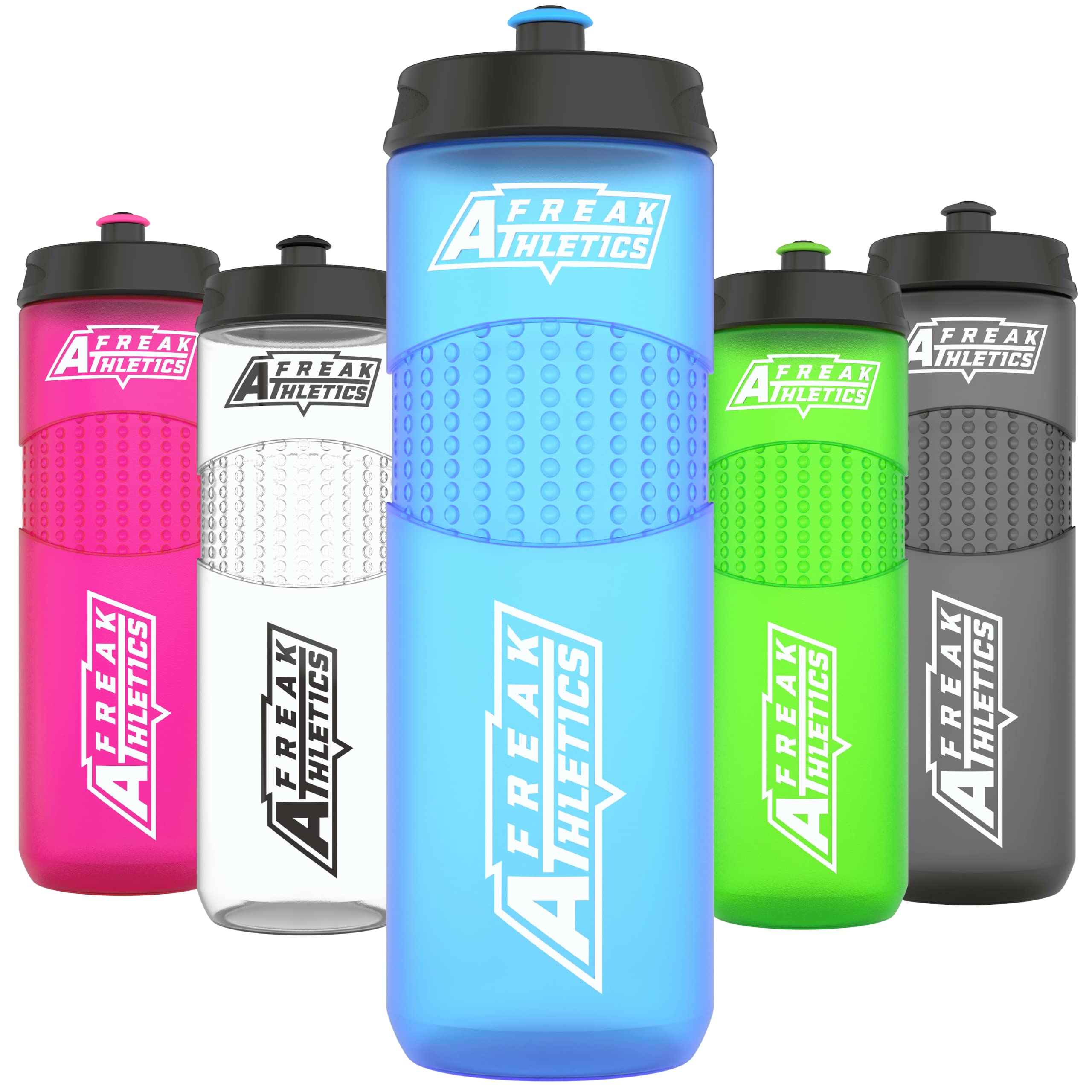 Freak Athletics Water Bottle - Premium BPA Free Sports Bottle 750ml (Blue Transparent)