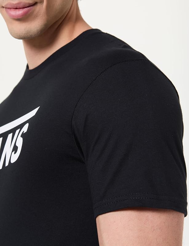 Classic Drop V SS Crew tee-b T-Shirt, Negro/Blanco, M Hombre