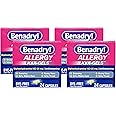 Benadryl Liqui-Gels Antihistamine Allergy Medicine & Cold Relief, Dye Free, 24 ct (Pack of 4)