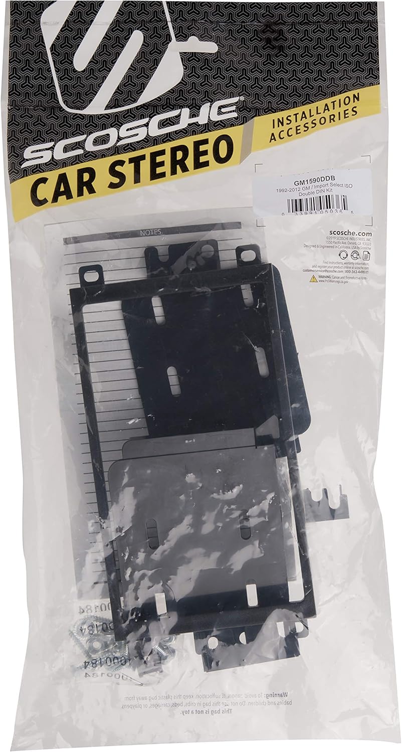Scosche GM1590DDB Double DIN Dash Kit for Select 1992-Up GM & Select 1992 - 2008 Honda/Isuzu/Suzuki: Car Electronics