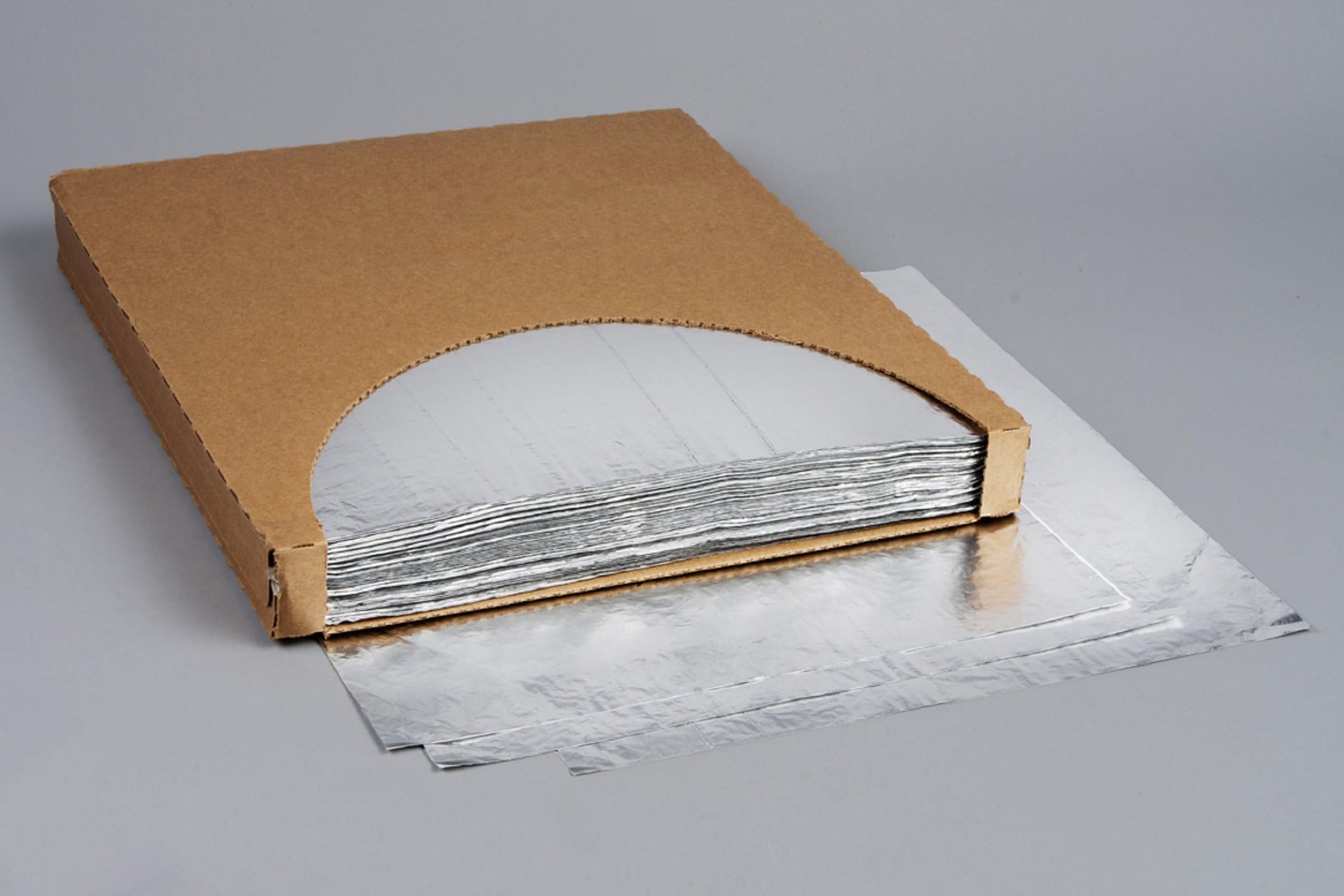 Insulated Cushion Foil Wrap, 5C16, 14" x 16", Plain Silver Unprinted Foil, 500 Sheets Per Box