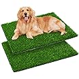 Artificial Pee Grass Pad for Dogs, Fake Grass Replacement Pads for Dog Potty Tray Training Pet Turf, Indoor and Outdoor Mat- 2 Packs (29" x 18")