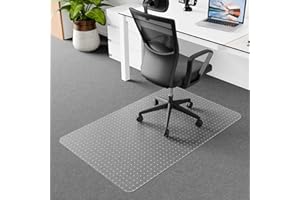 Futurwit Office Chair Mat for Carpeted Floors, 48" x 30" Low Pile Carpet Protector for Desk Chair, Sturdy Clear Plastic Floor Mat for Rolling Chairs (Rectangle)
