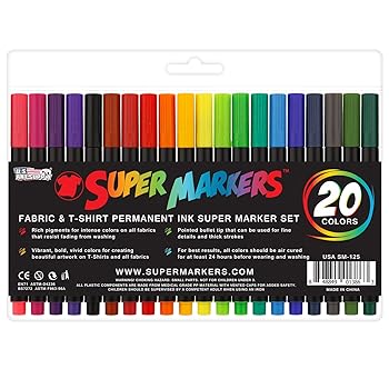 US Art Supply Super Markers Fabric & T-Shirt Marker