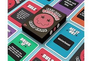 Best Ever Drinking Card Game - Collection of Epic Drinking Games - Challenges, Act It Out, Dares, Rules and Drink If Cards - 