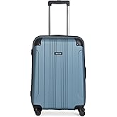 Kenneth Cole REACTION Out of Bounds Lightweight Hardshell 4-Wheel Spinner Luggage, Granite Blue, 24-Inch Checked