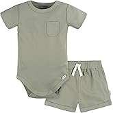 Gerber Unisex Baby Bodysuit and Short Set