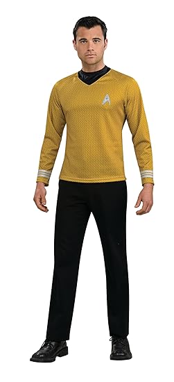 Rubie's Captain Kirk Herrenkostüm aus Star Trek, Farbe: Gold, Größe:XL