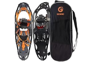 G2 GO2GETHER G2 21/25/30/36 Inches Light Weight Snowshoes for Women Men Youth, Set with Tote Bag, Special EVA Padded Ratchet Binding, Heel Lift, Orange/Blue Available