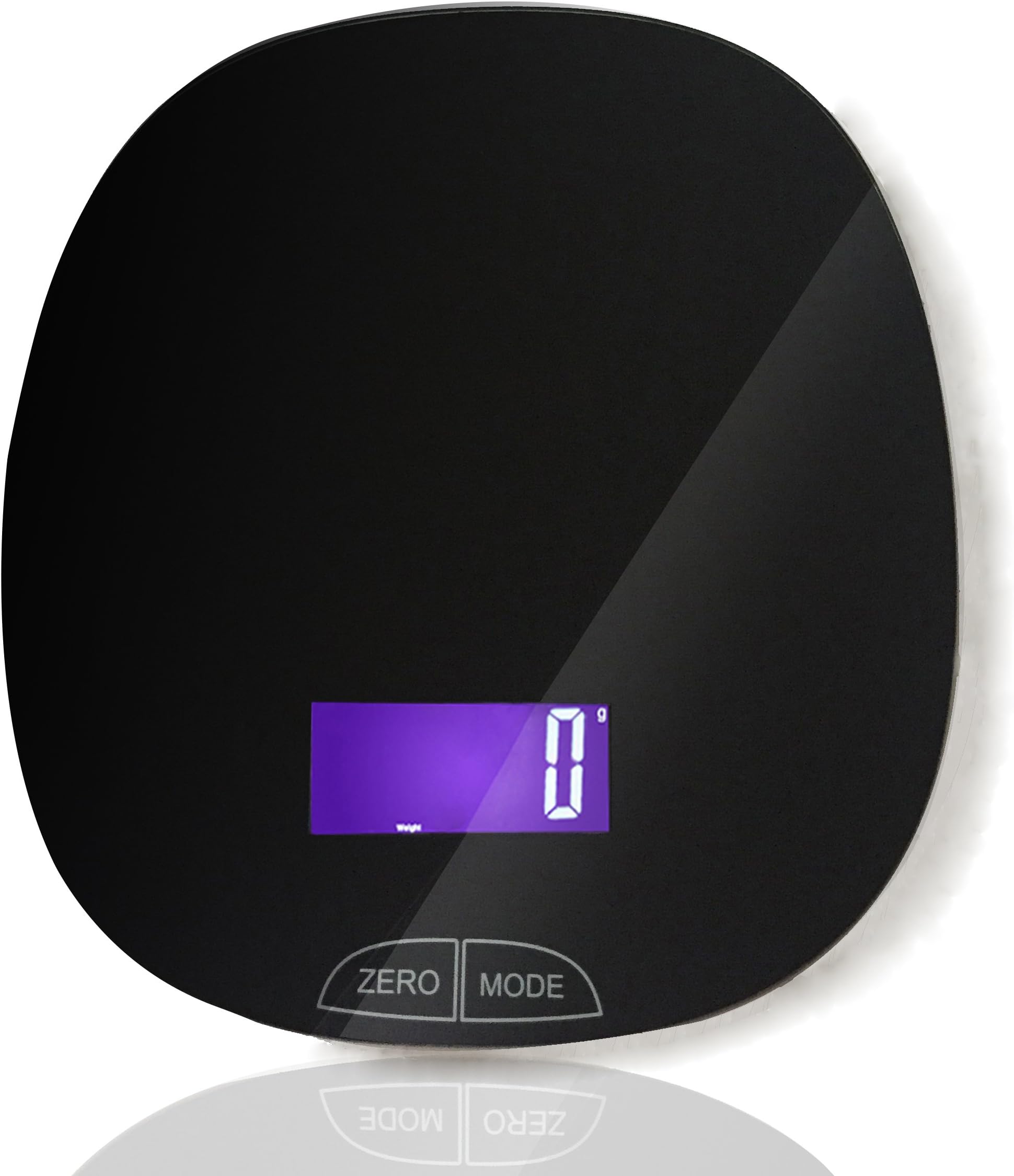 ElecOne Digital Kitchen Scale Multifunction Food Scale,11lb/5kg,Large Tempered Glass Surface,Easy to Clean,Batteries Included,Black